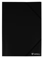 Gumis mappa, 15 mm, PP, A4, VICTORIA OFFICE, fekete